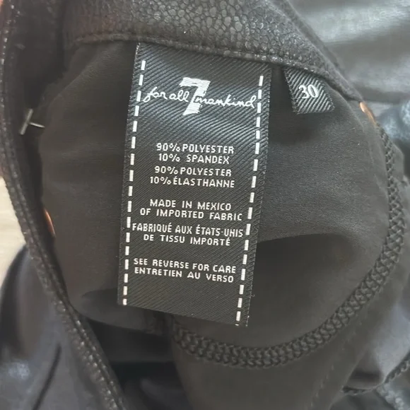 7 For All Mankind Black Skinny Jeans - Picture 5 of 5